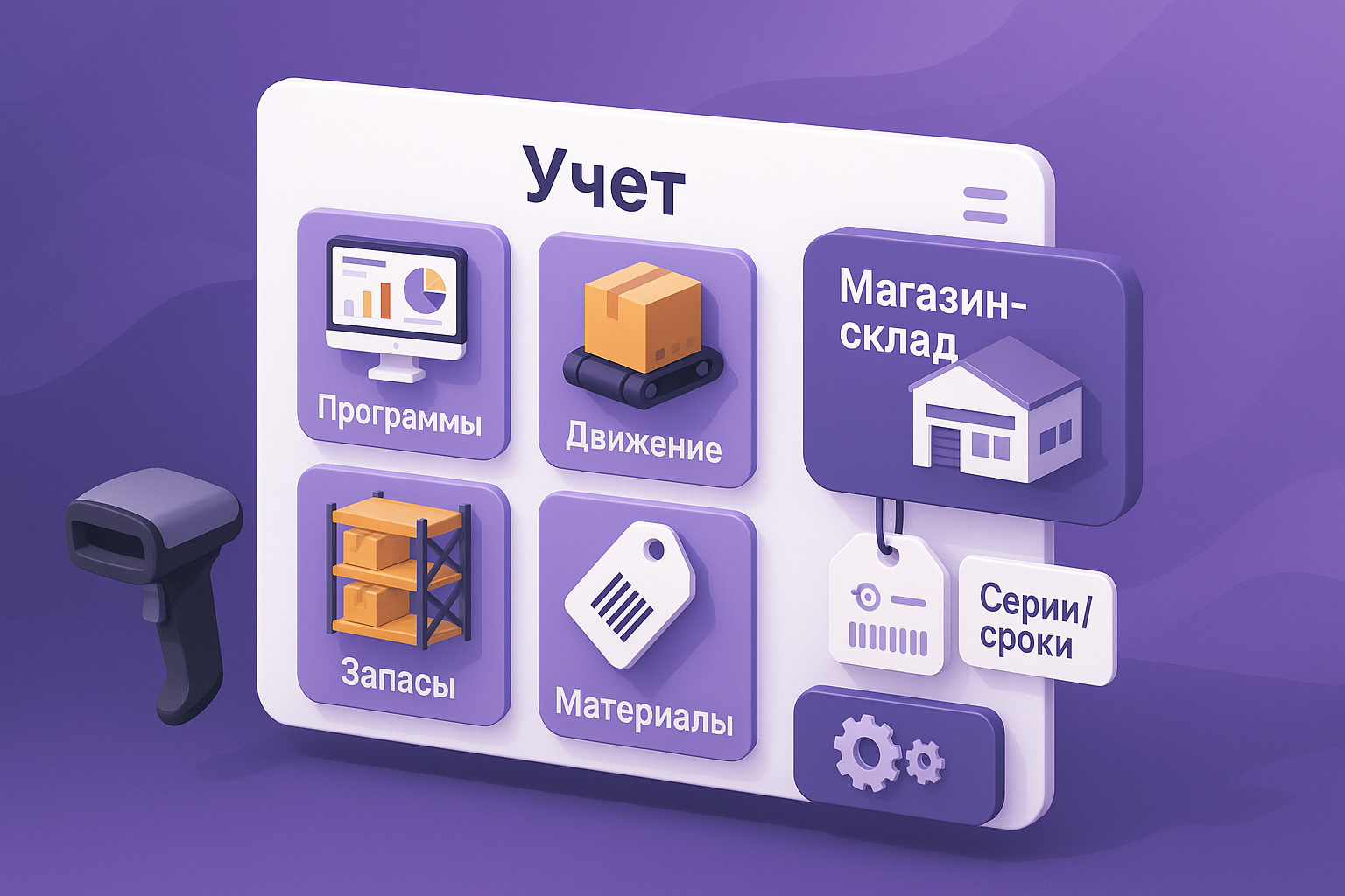 Учет на складе: движение, запасы, магазин